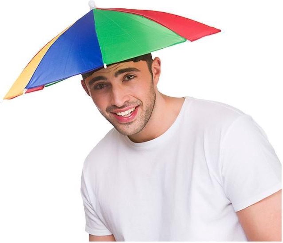 Kleurrijke Hoofdparaplu | Hoofdparasol | Paraplu hoed